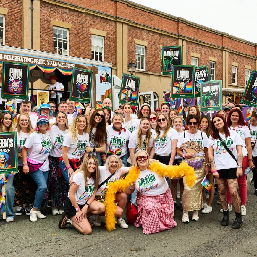 Manchester Pride group shot of colleagues